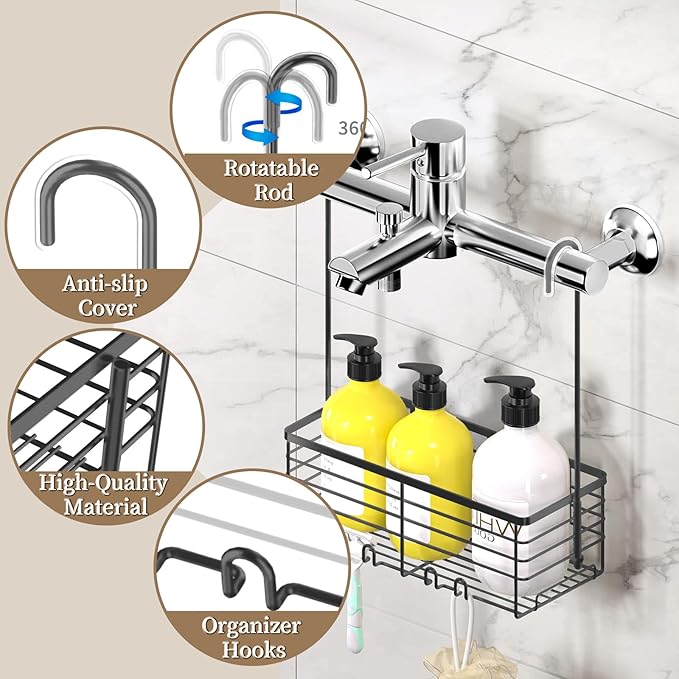 DELLAN Hanging Shower Rack, Shower Organizer Hanging - Image 2