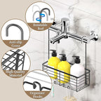 DELLAN Hanging Shower Rack, Shower Organizer Hanging - Image 2