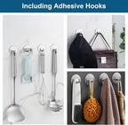 Diesisa Razor Holder for Shower + Adhesive Wall Hooks, Premium 304 Stainless - Image 3