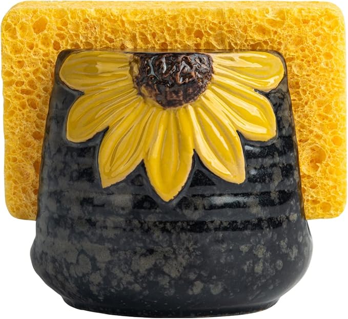 Sunflower Sponge Holder for Kitchen Sink Dish Sponges Holder Fall Autumn Theme by GABROC