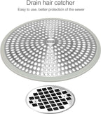 LEKEYE Shower Drain Hair Catcher | Strainer | Shower Stall Drain Cover | - Image 2