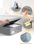punemi Under Bed Storage With Lids, 2 Pack Large Underbed Storage Containers - Image 6