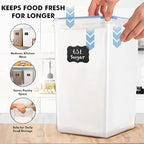 WHITE FEATHER SUPPLIES 2 PC Large Flour Sugar Storage Containers - Image 8