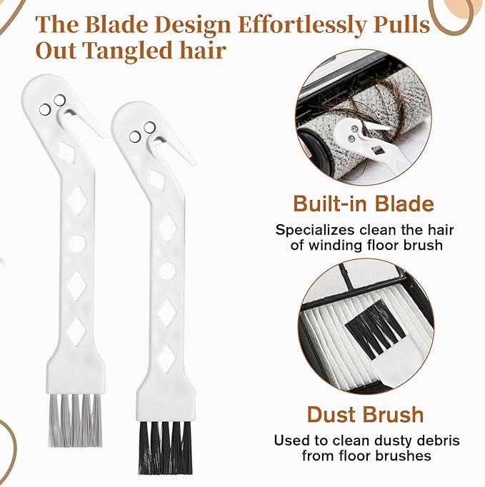 4 PCS Handheld Vacuum Cleaner Brush, Universal Dust Brush, 2 in 1 Vacuum Roller - Image 6