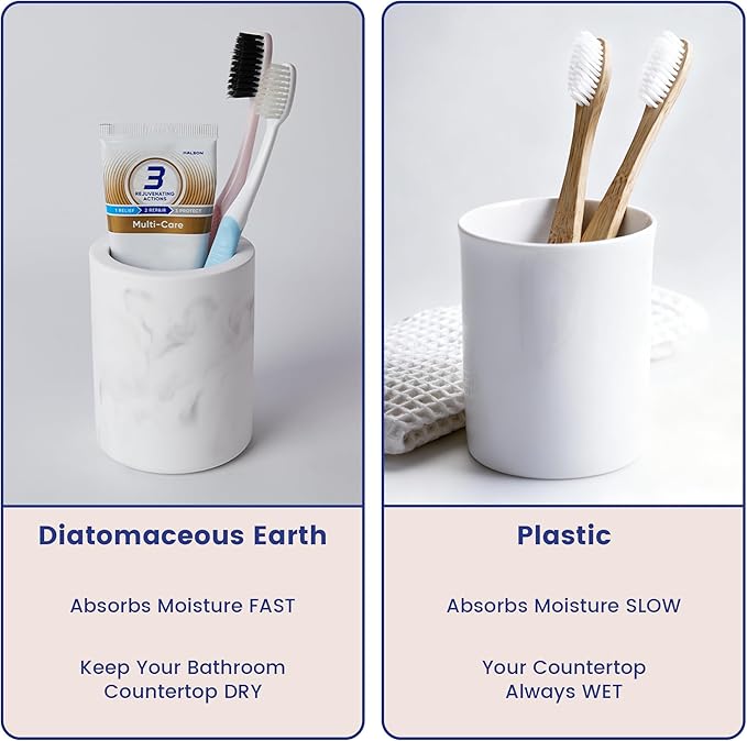 Drying Stone Toothbrush Holder, Diatomite Toothbrush Holders - Image 7