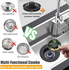 Kitchen Sink Drain Strainer, 3 in 1 Pop Up Kitchen Sink Stopper, - Image 2