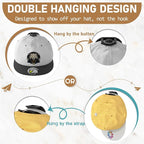 22 Pack Adhesive Hat Hooks for Wall, Super Strong Hat Rack for Baseball Caps - Image 3