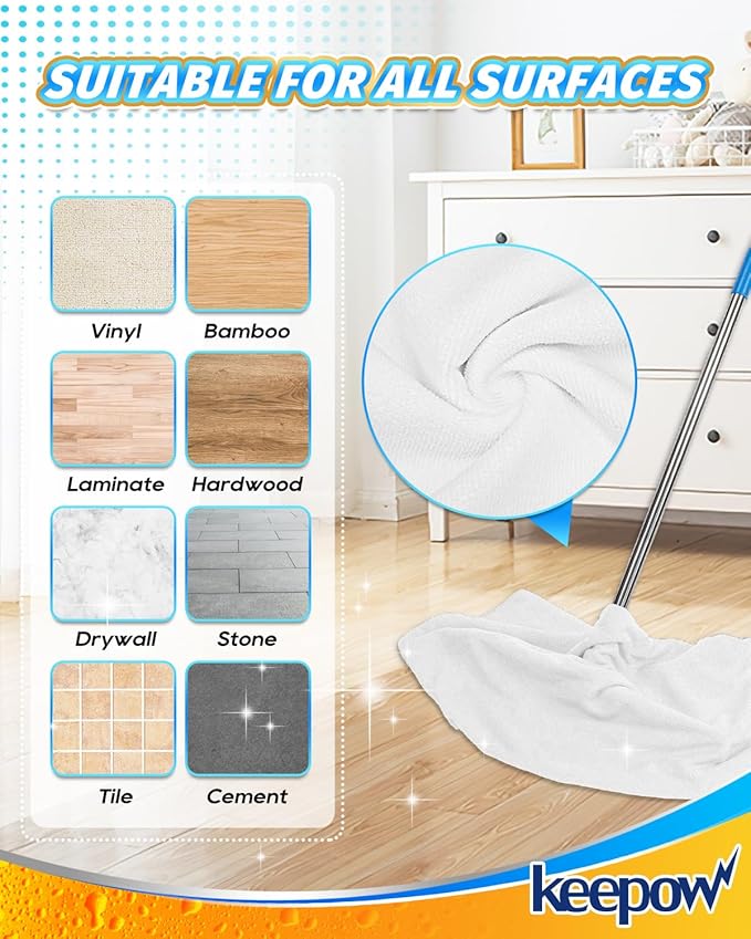 KEEPOW 4PCS Extra Large Microfiber Cleaning Clothes, Washable Reusable - Image 7