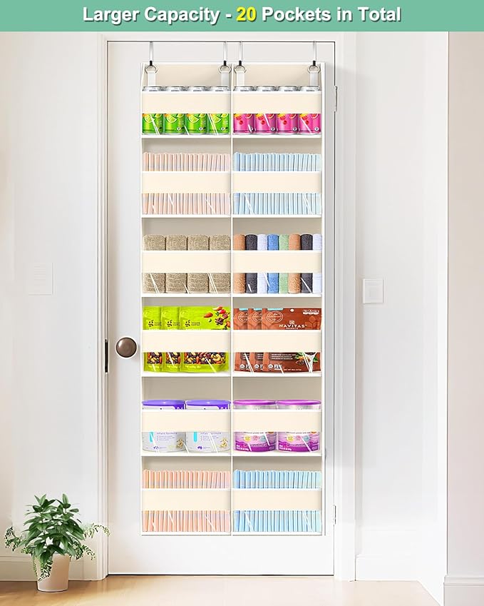 Heavy Duty Over The Door Organizer 6 Tiers, Extra Large Behind Door Storage of - Image 3