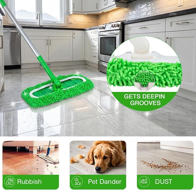 Mop Pads for Swiffer Sweeper Reusable Mop Dry Wet Mop Pad Refills Microfiber - Image 6