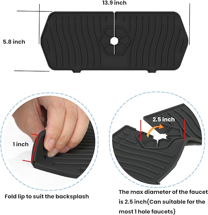 Kitchen Sink Splash Guard, Sink Protectors - Image 2
