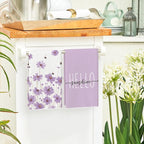 Artoid Mode Purple Flowers Bee Hello Sunshine Summer Kitchen Towels Dish Towels - Image 4