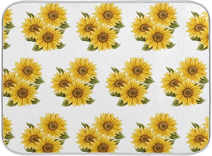 Absorbent Dish Drying Mat for Kitchen Counter by BEEPLUS
