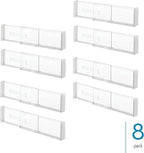iDesign Plastic Adjustable Deep Kitchen or Dresser Drawers-Set of 8-Clear - Image 2