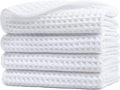 POLYTE 430 GSM Microfiber Lint Free Washcloth Face Towel, 13 x 13 in, 4 Pack by Polyte
