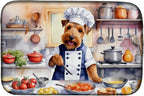 Caroline's Treasures DAC6338DDM Welsh Terrier The Chef Dish Drying Mat by CarolinesTreasures