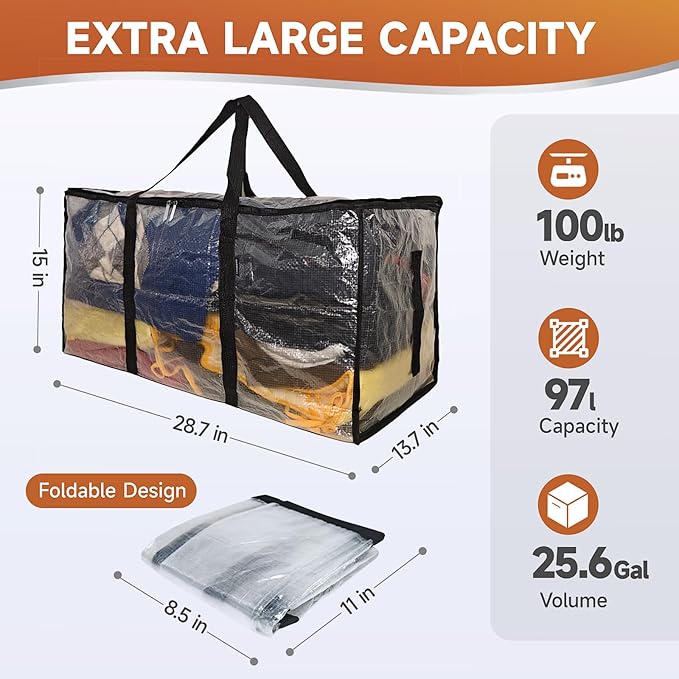 CONGREGATE 4 Pack Extra Large Moving Bags - Image 5