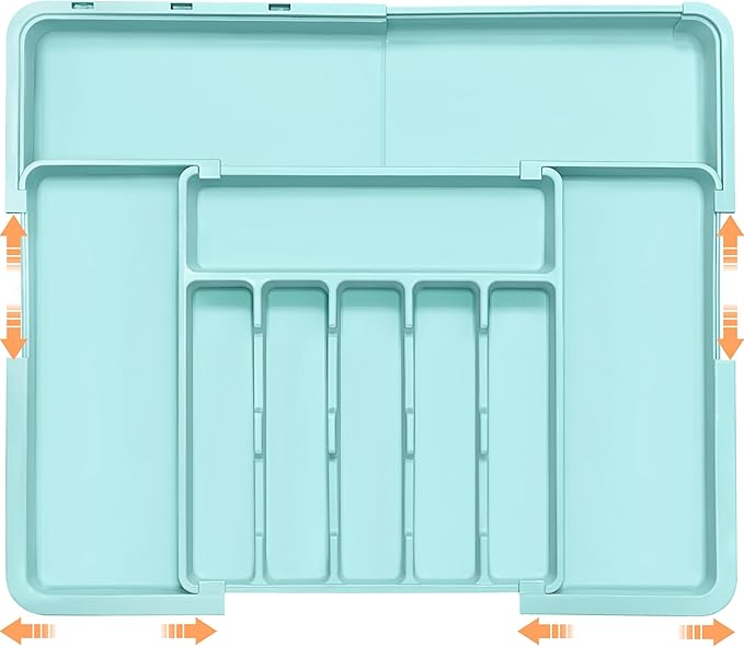 Silverware Organizer Expandable Kitchen Utensil Drawer Organizer Large BPA Free by Spaclear