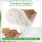 200 PCS Large Cotton Swabs 9.8 Inch Pet Ear Cleaning Solution Supplies Cotton - Image 3