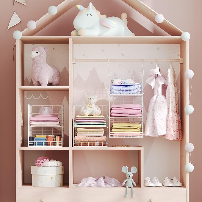 5 Tier Hanging Closet Organizer Separable Hanging Closet Shelves - Image 2