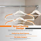 Lightweight White Plastic Hangers 10 Pack - Image 2