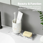2PCS Bathroom Sink Vanity Trays, Water Absorbing Diatomite Stone Quick Drying - Image 5