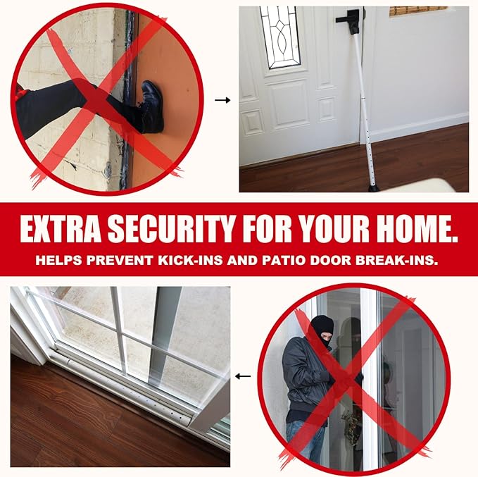 SECURITYMAN 3-in-1 Door Security Bar & Sliding Patio Door Security Bar via - Image 7