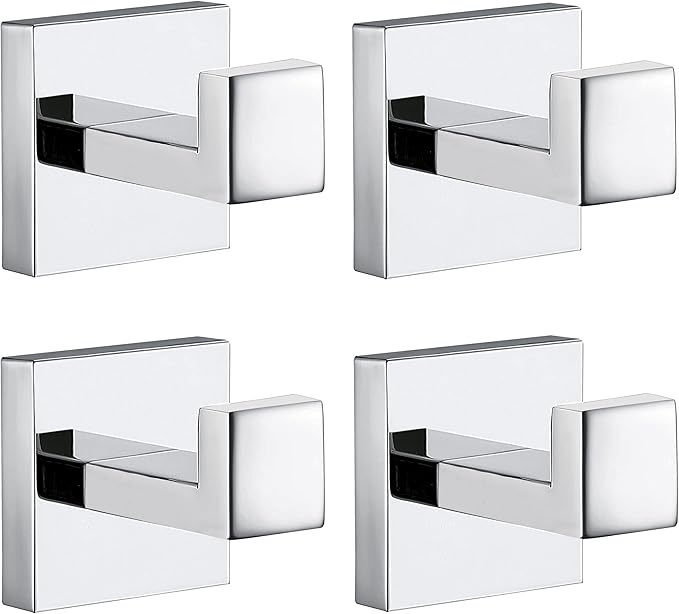 Towel Hooks for Bathrooms, Chrome Polished Towel Hook for Kitchen Bathroom by Delarkusi