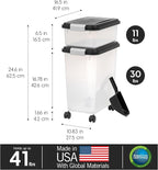 IRIS USA Dog Food Storage Container, 30 lbs & 11 lbs Combo, Cat Food Storage - Image 3