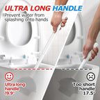 2Pack 2 in 1 Toilet Brush and Plunger Set, Extended Handle Plunger, Toilet Bowl - Image 4