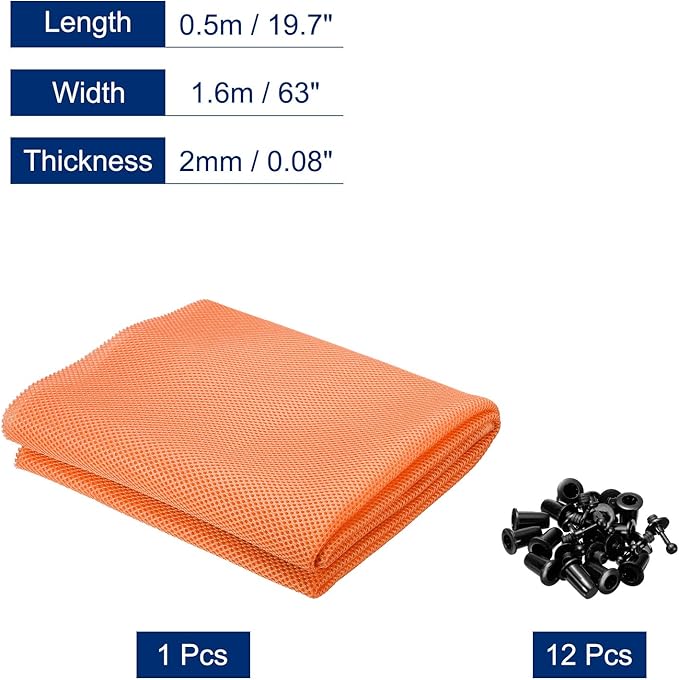 MECCANIXITY Speaker Grill Cloth 20 x 63 Inch Stereo Mesh Fabric Protective - Image 2