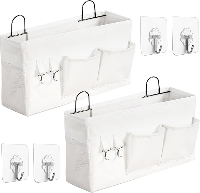 2pcs Large Wall Hanging Storage Bag, Door Closet Linen Fabric Pockets Organizer by HZZTYBRNY