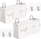 2pcs Large Wall Hanging Storage Bag, Door Closet Linen Fabric Pockets Organizer by HZZTYBRNY
