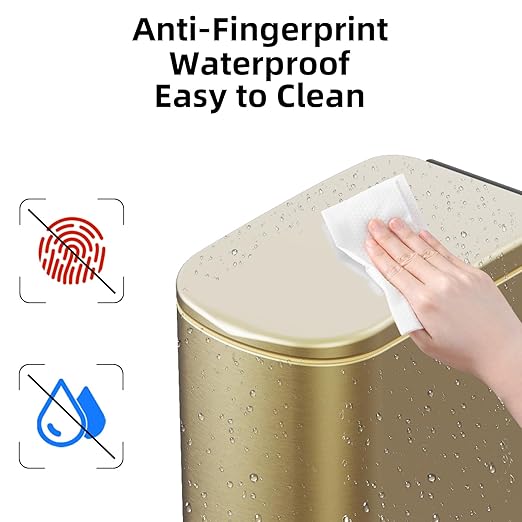 2.6 Gallon Slim Bathroom Trash Can - Image 6