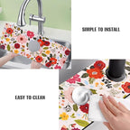 Sink Faucet Absorbing Mat, 2 Pack Drying Mat Around Faucet Sink Splash Guard - Image 4