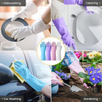 KAQ Rubber Gloves for Dishwashing Cleaning: 4 Pairs Reusable Household Kitchen - Image 6