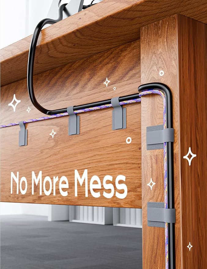 Adhesive Wire Management, Adjustable Cable Straps, Sticky-Back Cord Organizer - Image 9