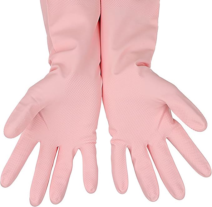 3 Pairs Rubber Cleaning Gloves Latex Free Dishwashing Gloves - Image 2