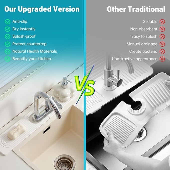 Stone Faucet Mat for Kitchen Sink - Image 5