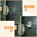 Qunclay 4 Pieces Floor Door Stopper No Drill Shower Door Stopper Self Adhesive - Image 4