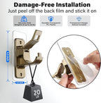 Antimbee 6-Pack No Drill Needed Curtain Rod Holders Brackets, Self Adhesive Rod - Image 3