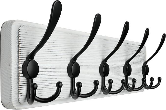 WEBI Coat Rack Wall Mount, Coat Hooks Wall Mounted, Coat Hanger Wall, Wood Hook by WEBI