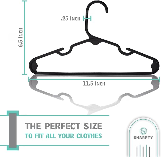 Sharpty Kids Plastic Hangers, Children's Hangers - Image 3