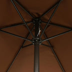 Blissun 7.5 ft Patio Umbrella, Yard Umbrella, Outdoor Market Umbrella with Push Button Tilt Crank, Brown - Image 3