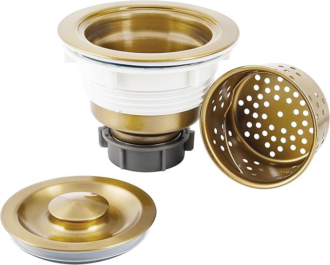 LQS Kitchen Sink Drain Strainer Assembly, Sink Drain 304 Stainless Steel by LQS