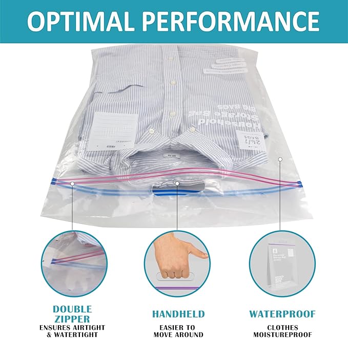 12 Large Plastic Storage Bags, 3 Gallons, Zero BPA, Double Zipper Seal - Image 4
