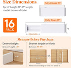 Lifewit 16 Pack 4" High Drawer Dividers 28-43.5cm/11-17" Adjustable Drawer - Image 2