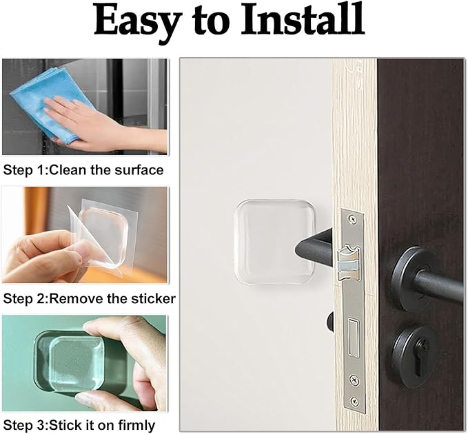 Door Stopper Wall Protector, Wall Shield Bumper Guard from Door Knobs, Sturdy - Image 7