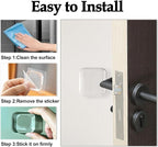 Door Stopper Clear Rubber Door Stops Wall Protector, Transparent Self Adhesive - Image 5