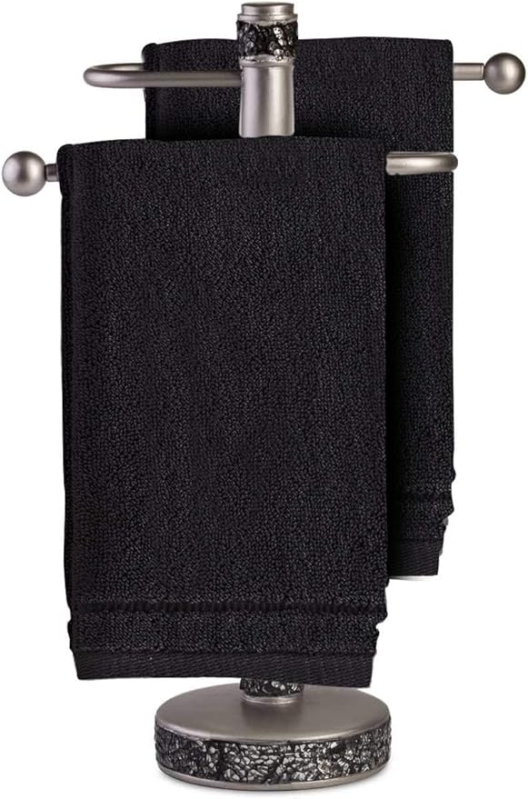 Creative Scents Cotton Fingertip Towels Set Black - Image 7